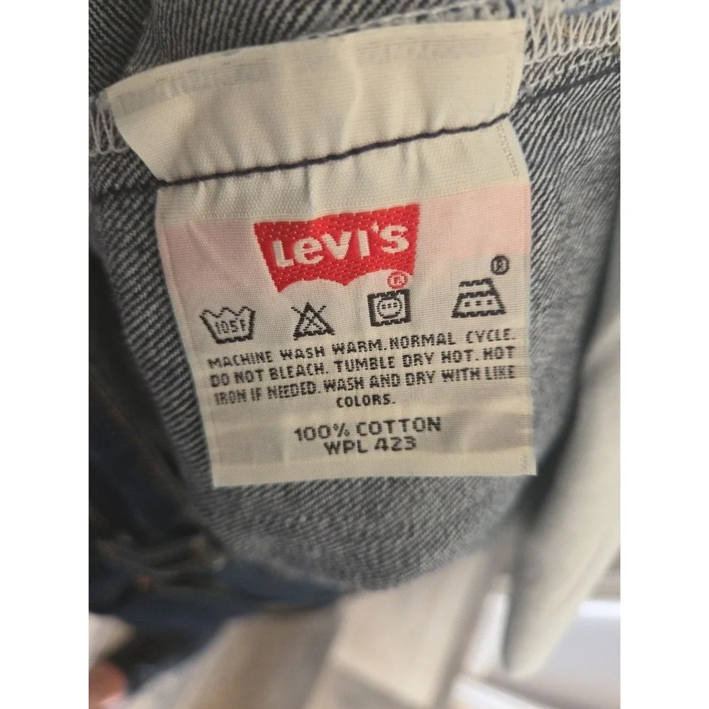 Vtg‎ 90s Levi's Jeans 501-0115 Button Fly USA Made Mens Size 40/30 Dark Wash
